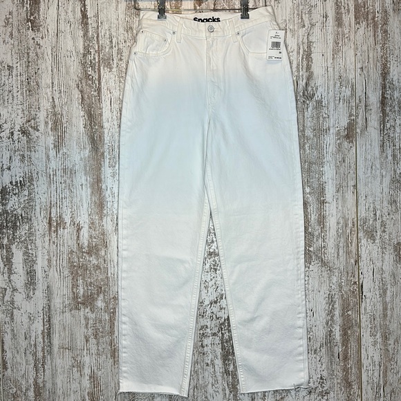 Mother SNACKS! High Waisted Double Stack Hover Fray Size 28 NWT - Picture 6 of 13